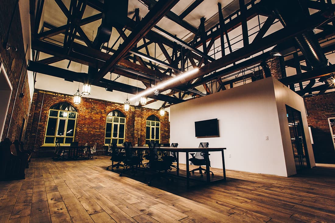 Empty Building With Desks